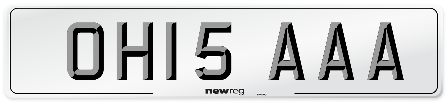 OH15 AAA Number Plate from New Reg